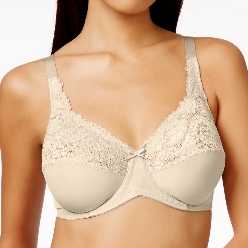 Bali Women's Lilyette Comfort Lace Minimizer Bra Paris Nude | Size: 40C |